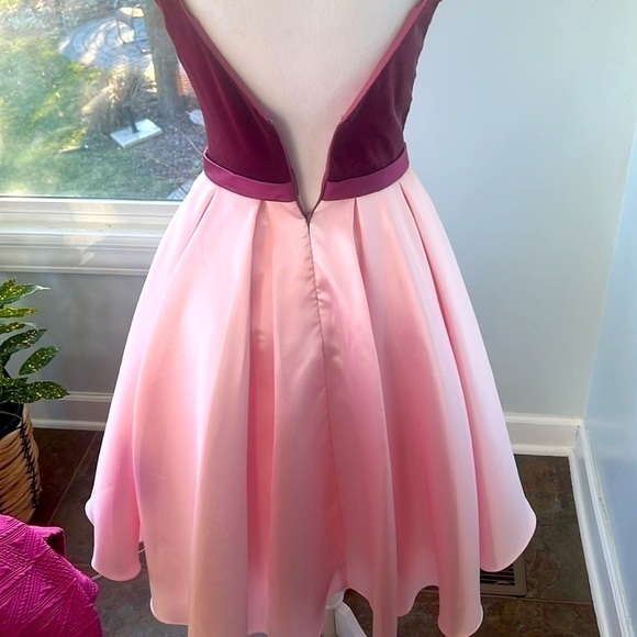 Alyce Paris Couture Two Tone Pink Formal Party Dress Size 2 - Picture 6 of 15